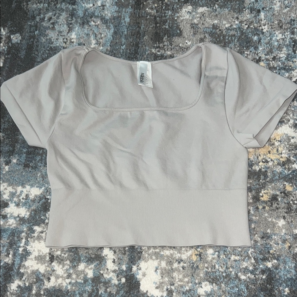 Nikibiki Light Gray Crop Top
